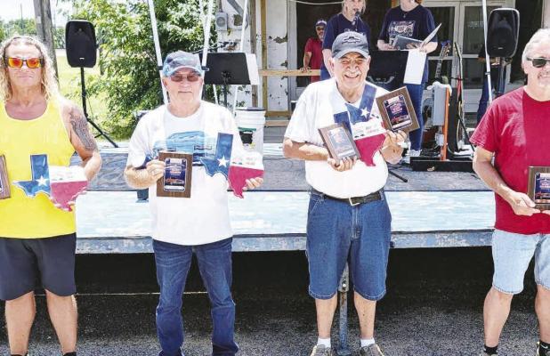 Top SPJST Car Show Winners (Left to right): Keith Farrow, Dennis Larue, Eleno Alvardo and Charlie Ford. Photo by SPJST