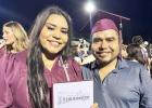 Emely Contreras takes a photo with her father, Samuel Contreras. Photo Submitted by Margarita Salomon
