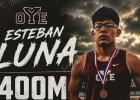 Estaban Luna grabs fifth place in the 400m dash with a time of 50.42.