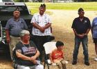Members of American Legion Post 9 and its Auxiliary and guests were in attendance at a Ceremony for Disposal of Unserviceable US Flags on Flag Day.