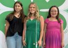 Gause Outstanding Members: Jennifer Collins, Hannah Bakken, and Jacelyn Buckley