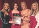 Kennedy Banks, Allie Henson and Saydi Wimmer are pictured with volleyball head coach Kayla Young. Kennedy Banks, Allie Henson and Saydi Wimmer are pictured with volleyball head coach Kayla Young.