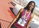 Rae’Dreiana Smith brings home the silver medal in the 100m hurdles with a time of 14.67. Photos from Lady Yoe Athletics