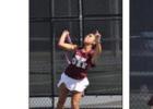 Brianna Mendoza waits for the ball to come down, during her girls doubles match last Wednesday against district opponent, Burnet. Mendoza teamed with Taylor Lyda as the Cameron Yoe duo won in straight sets, 6-3, 6-3. Brianna Mendoza waits for the ball to come down, during her girls doubles match last Wednesday against district opponent, Burnet. Mendoza teamed with Taylor Lyda as the Cameron Yoe duo won in straight sets, 6-3, 6-3.