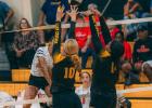Rosebud-Lott Varsity and JV volleyball teams went “Pink Out” during their match last Friday night against the Riesel Lady Indians athome. Photos courtesy of Shot by Jay Photography (From the RL Athletics Facebook page)