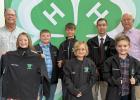Jacket Winners: Back row: Carl Bradley (Bradley Plumbing Sponsor), Wacey Butler, Callen Vaculin, Caleb Fuchs, and Gary Fuchs (Cameron Lions Club and Ideal Poultry Sponsor) Front: Abigail Bradley, Mackenzie Holcombe, James Holcombe Contributed article