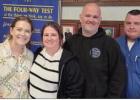 The Rotary Club of Cameron welcomed Stephanie Clouse and Jim Sherer (center two), the new owners of Cameron Yoe Nutrition and directors of the Joshua Clouse Memorial Fund. Pictured with Rotary President Elizabeth Williams and Rotarian Joey Quebe. Photo Co