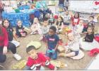 Pre-K students at Ben Milam Elementary show off their new toy cars pain-stakingly created from scratch by the junior high Ag Science students. Photos Courtesy of Kenneth Driska, Jr.
