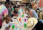 Plant Seeds Art Studio taught a class at the Cameron Library. Photo courtesy of the Cameron Library