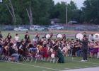 The Yoe High band performs the national anthem. Photo courtesy of Shelly Akin