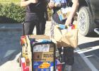 Aggie students help unload donations from the Milam County Aggie Moms. Photo Courtesy of Fawn Simpson