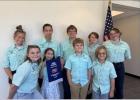 Front- Abigail Basonic, Sophia Fuchs, James Holcombe, Mackenzie Holcombe, Back- Jadyn Stokley, Caleb Fuchs, Luke Holcombe, Noah Bradley, Maddie Basonic Front- Abigail Basonic, Sophia Fuchs, James Holcombe, Mackenzie Holcombe, Back- Jadyn Stokley, Caleb Fuchs, Luke Holcombe, Noah Bradley, Maddie Basonic