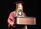 Salutatorian Allyson Gerren gives her Salutatorian address at graduation.