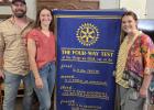 Cody Allison of Choice Builders spoke to the Rotary Club about his company’s new home construction and renovation projects. Pictured with Rotarian Brittany Allison and club President Elizabeth Williams. Photo Courtesy of Chuck Dart