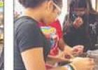 Junior high Ag Science students carefully construct wooden toy cars from scratch to gift to the Ben Milam Elementary Pre-K students