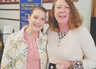 Rotary District Assistant Governor Michelle Morgan receives the prestigious Paul Harris +6 pin from Rotary Club of Cameron President Elizabeth Williams. Photos Courtesy of Chuck Dart