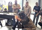 Students from the Thorndale Ag Mechanics program test their skills in welding certification, cutting contests and crane operation at the Tiger Tough Regional Welding Event in Rockdale. Photos Courtesy of Thorndale High School