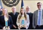 Back Row: Craig Brwon, Justice of the Peace Precinct 3 Andy Issacs, County Judge Bill Whitmire , Milam County DA Brian Price Front Row: Champions Lydia Frei and Samantha McCary Of Milano High School Photo Courtesy of Bill Whitmire Back Row: Craig Brwon, Justice of the Peace Precinct 3 Andy Issacs, County Judge Bill Whitmire , Milam County DA Brian Price Front Row: Champions Lydia Frei and Samantha McCary Of Milano High School Photo Courtesy of Bill Whitmire