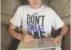 Reader John (7th grader homeschooler) - He’s no lazy boy, doing schoolwork in a LaZBoy recliner from Denio’s Furniture Flooring &amp; Fireplaces. Contributed photo.