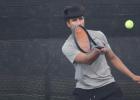 Cameron Yoe’s Lucio Reyes teamed with Kelton Driska in Boys Doubles action against Salado last week. The duo defeated Salado’s Johnson/Adinario, 6-1, 6-3. Photo courtesy of Cameron Yoe Team Tennis Coach Sarah Warner