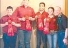 At left, the second place junior team at the Fort Worth Stock Show consisted of, from left, Jack Luckey, Ryan Luckey, Jacob Jackson, and Jenna Lindig. At Article Image Alt Text