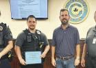 At the Cameron City Council meeting on Monday, June 1, Officers Christopher Ashworth and Jason Organ were awarded the Life Saving Medal for their actions on Jan. 21. The officers quick response and utilization of Narcan saved the life of a juvenile who wa