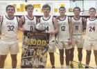 Junior Guard Case McDaniel was honored for scoring 1,000 points for the Thorndale Bulldogs. Photo from Thorndale ISD Facebook Page