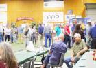 About 100 local and area residents attend the Milam County Open House on Thursday, Oct. 23, at the Milam County Junior Livestock Association (MCJLA), where details about the forthcoming Stargate Data Center were shared. Photo by Alexandra Montoya/Cameron 